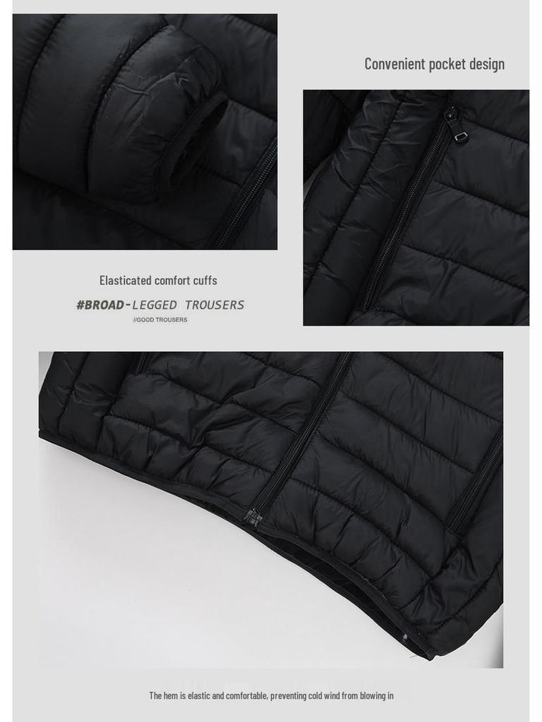 2025 Men's Lightweight Hooded Cotton Jacket - Winter Style, Fashion-Forward, Perfect for Running, Casual, and Thin Yet Warm.