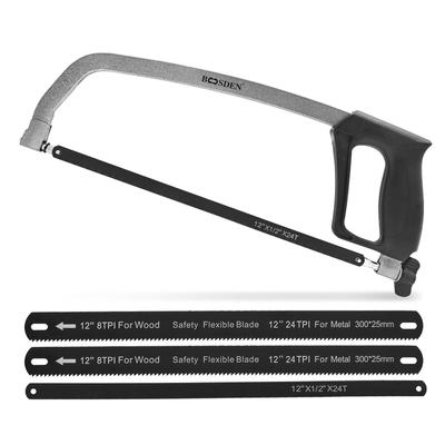 BOOSDEN for Woodworking and Includes 4 Replacement Blades Hacksaw Blades 2 Woodworking Hacksaw, 395cm, Metalworking, (2 + Blades)