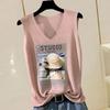 Oversize Vest Women Undershirt Sleeveless Loose Vest Casual V-Neck Suspenders Vest Shawl