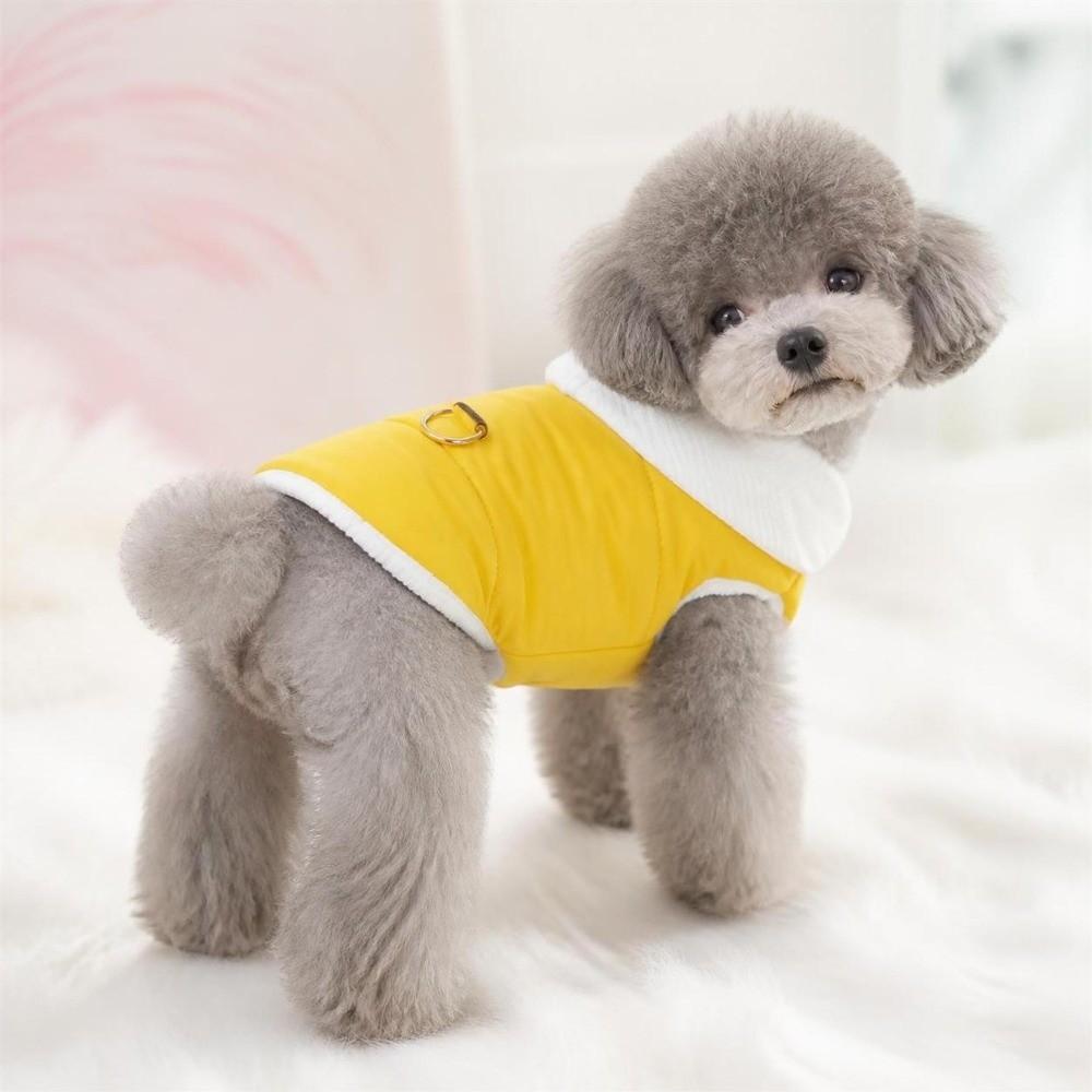 Plush Dog Hiking Jacket Winter Dog Vest Coat Cute Pet Clothes  for Small Medium Dog