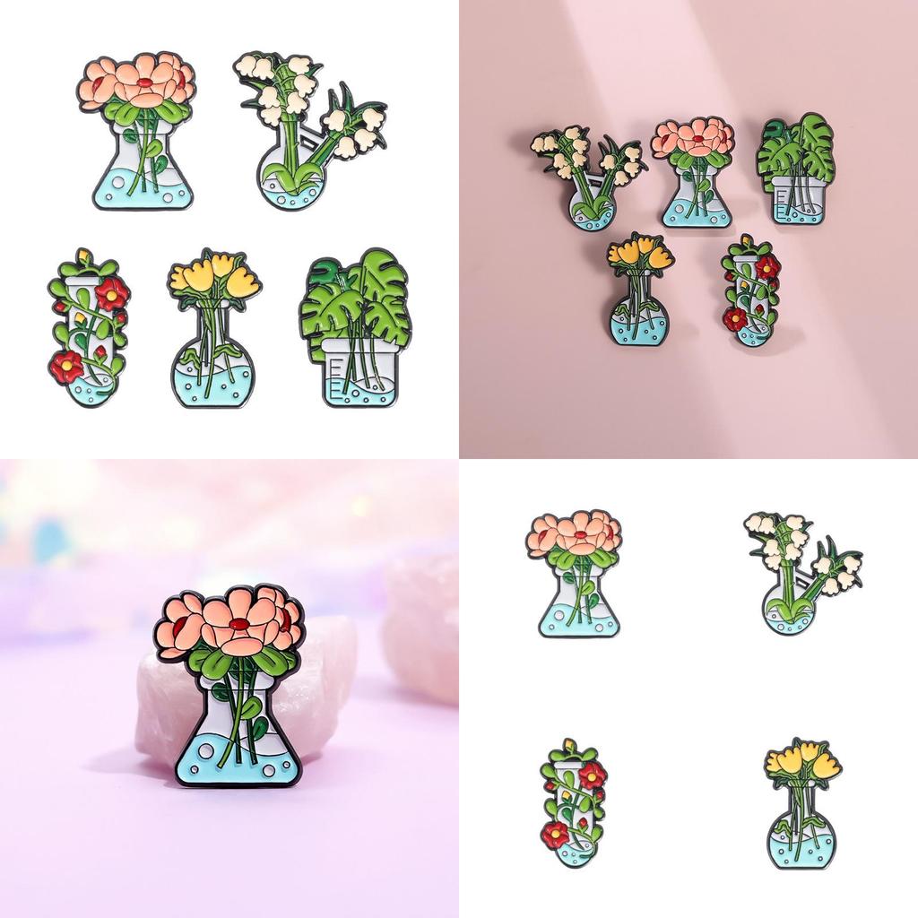 Colorful And Fun Green Plant Brooch With Cartoon Elements Ideal For Jackets And Backpacks