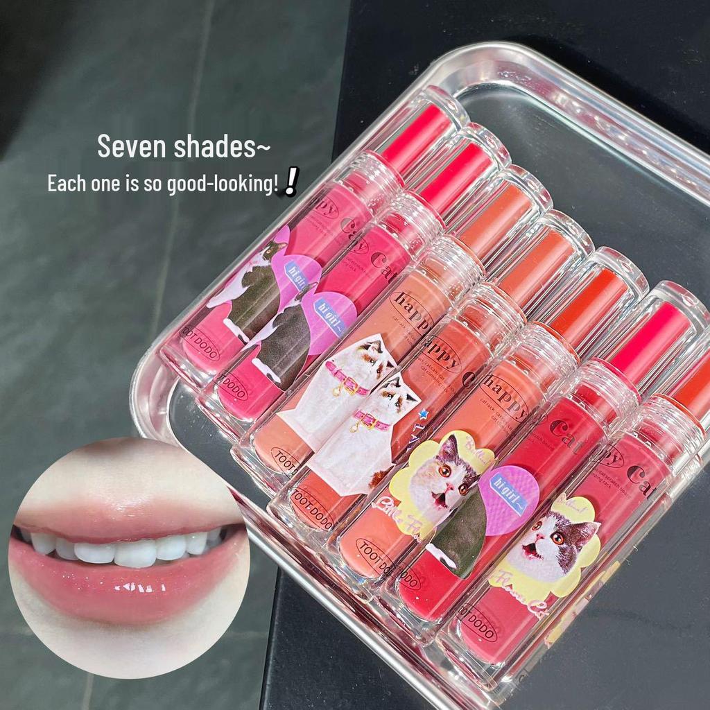 Toot Dodo Happy Meow Hydrating Clear Lip Gloss - Long-lasting, Pure Nude Makeup Lip Color for Women.