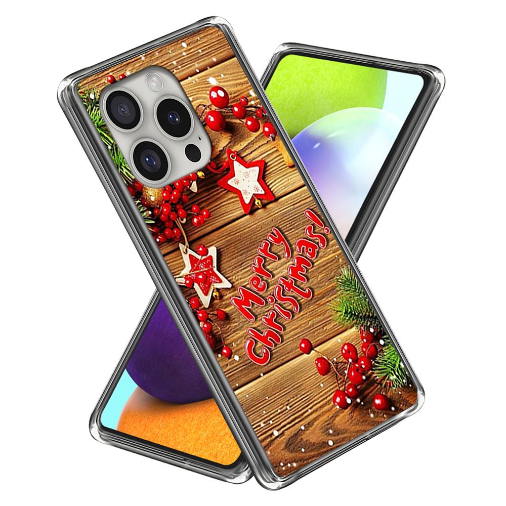 For iPhone 16 Pro Case Christmas Pattern Printing Soft TPU Phone Cover