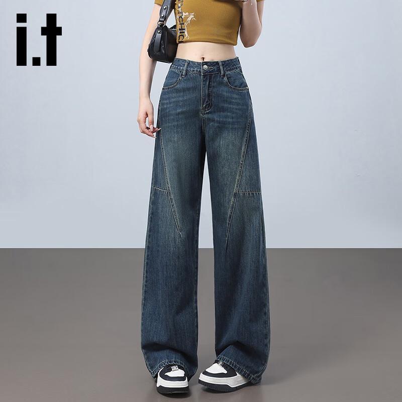 Izzue It Women's Retro Washed Straight Leg Jeans