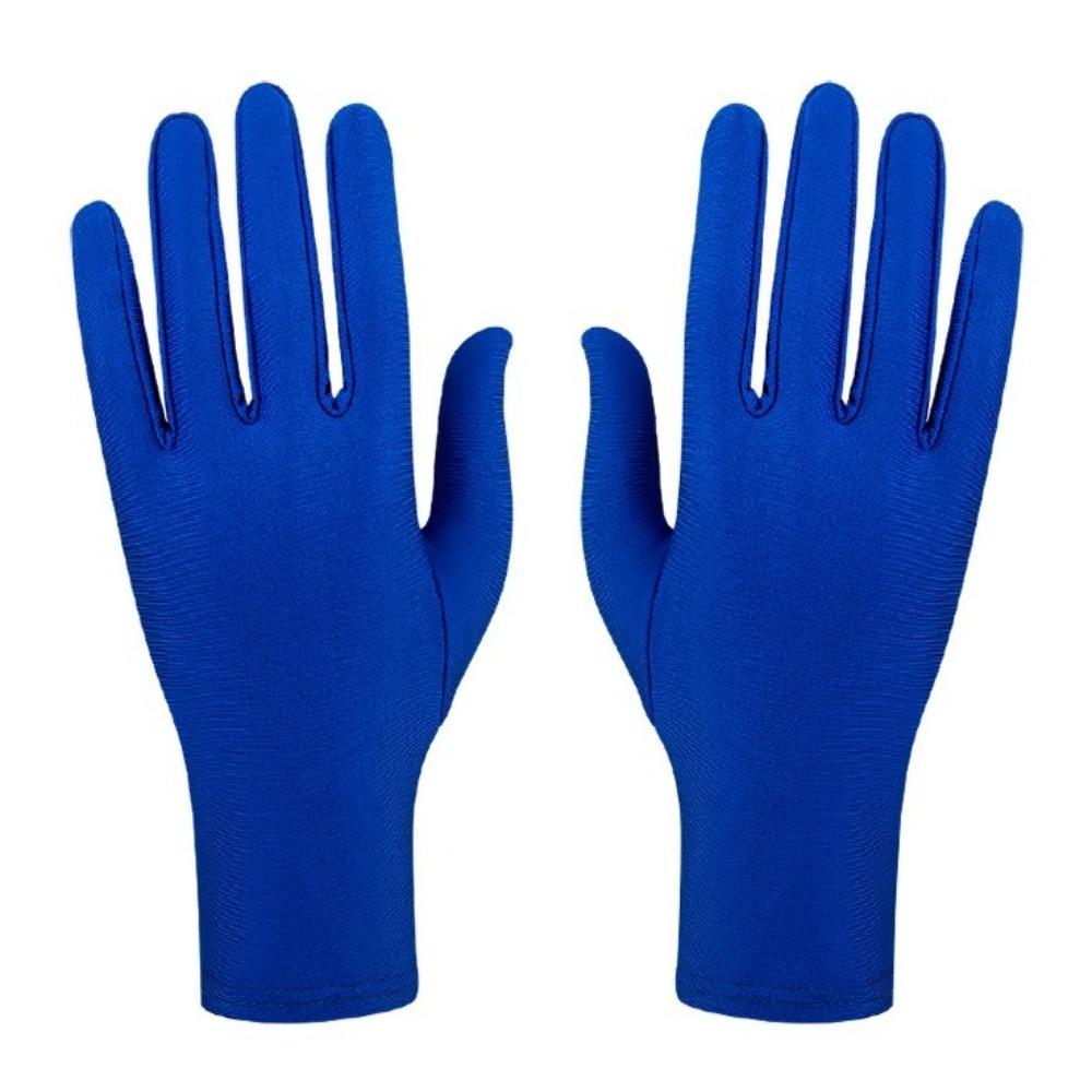 New Party Dress Performance Gloves Full Fingers Solid Color Sunscreen Gloves Spandex Photographic Prop Women