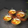 Ceramic Gold Glaze Kung Fu Tea Cup – Handmade Porcelain Small Bowl for Office