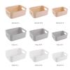 Plastic Storage Basket Desktop Portable Plastic Kitchen Refrigerator Basket Bathroom Desktop Storage Box Snack Cosmetic Organizing Box for Cabinet