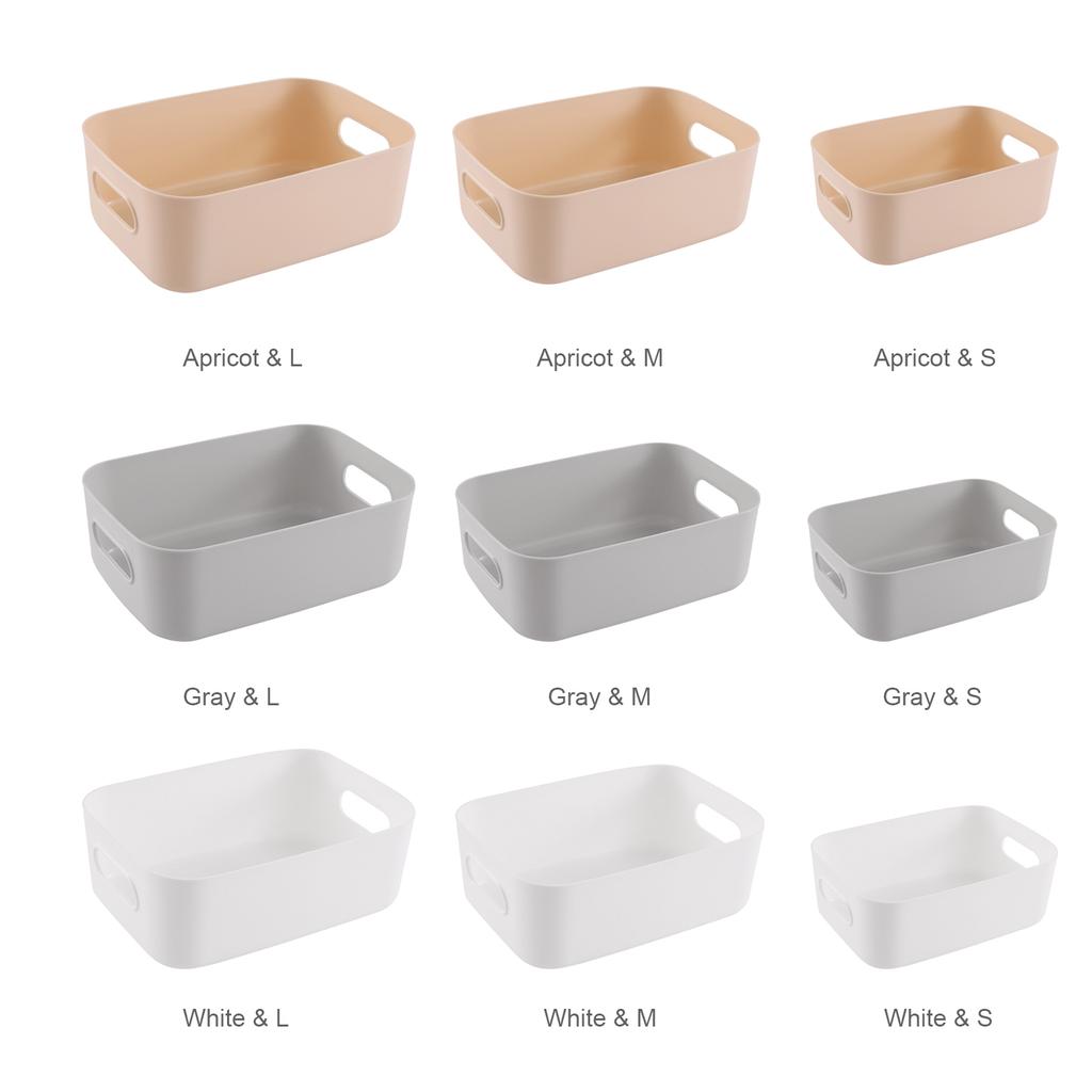 Plastic Storage Basket Desktop Portable Plastic Kitchen Refrigerator Basket Bathroom Desktop Storage Box Snack Cosmetic Organizing Box for Cabinet