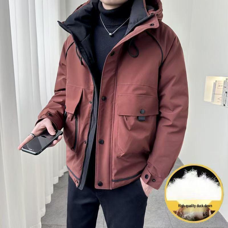 2025 Men's Hooded Winter Workwear Windbreaker Coat