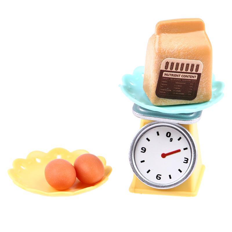 9Pcs/Set 1/12 Dollhouse Miniature Kitchen Scale Egg Doll House Accessories Toy