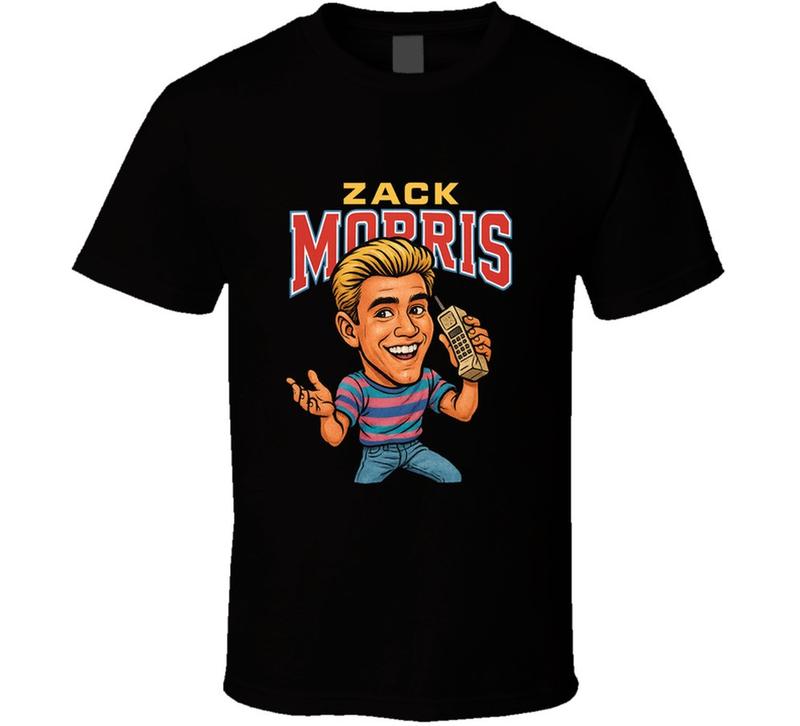 Saved By The Bell Zack Morris Retro Serial TV Karikatura Koszulka Unisex