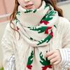 Women Christmas Scarf Deer Pattern Knitted Scarf Thick Neck Warmer Bufanda Long Windproof Soft Scarf For Winter