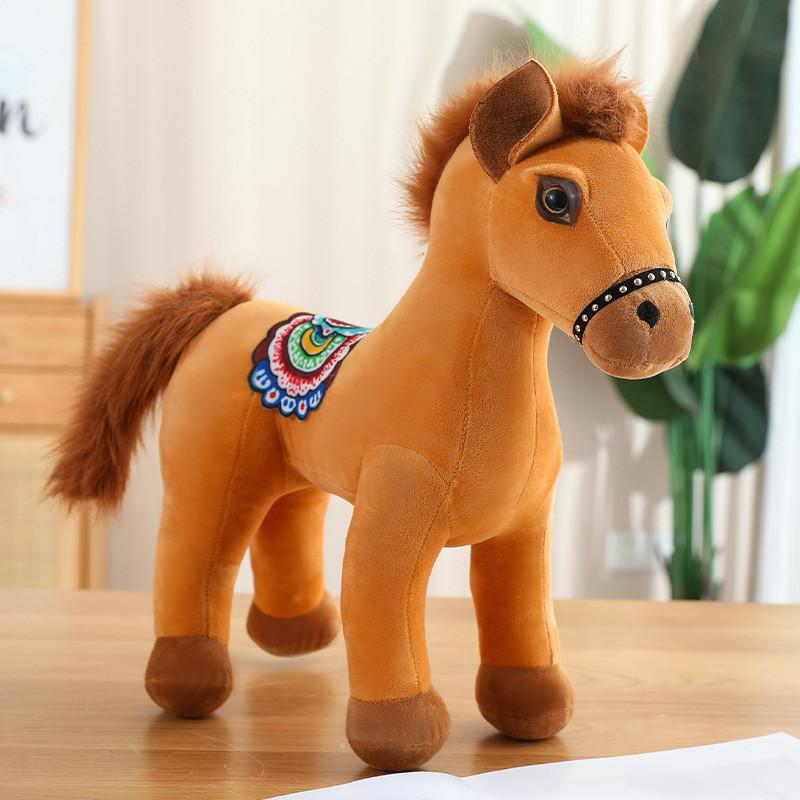 Chinese Zodiac Horse Plush Toy For Children Collectors Animal Soft Stuffed Doll