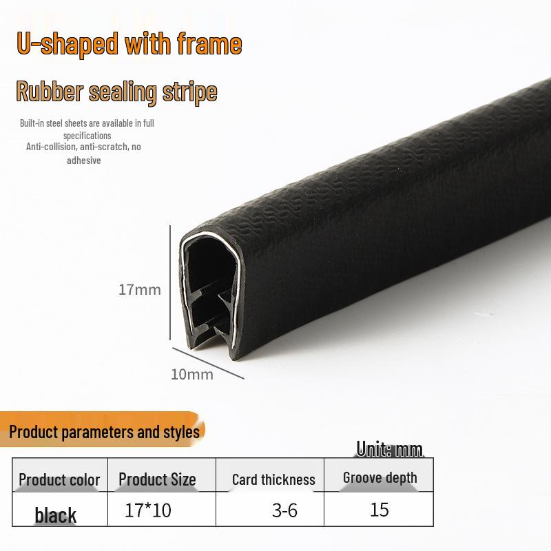 

U-образная резиновая кромка: Защитная, устойчивая к порезам уплотнительная лента для металлических и кабельных лотков