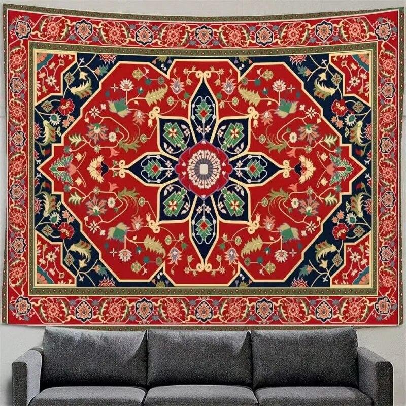 Persian Tapestry Wall Hanging Beach Blanket Mattress Psychedelic Bohemian Yoga Mat Mandala Tapestry