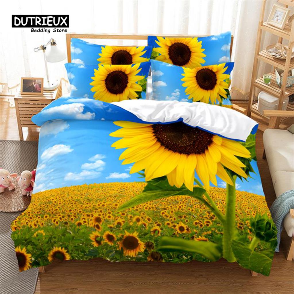 Rose Garden Duvet Cover Set, Fashion Bedding Set, Soft Comfortable Breathable Duvet Cover, For Bedroom Guest Room Decor