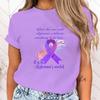 (High Quality T Shirt)Fashion When The One With Alzheimer A Believer Something To Be True It Is In Alzheimer'S World Print Ttops