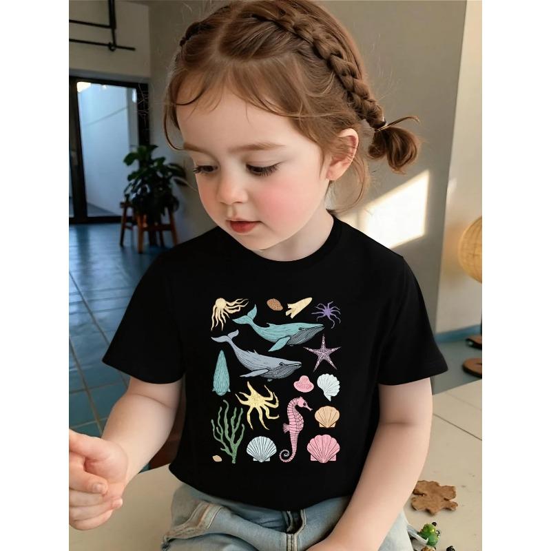 Europäische Größen Mädchen Kurzarm-T-Shirt, Weich Und Bequem Für Den Täglichen Gebrauch, Geeignet Für Zuhause, Draußen Und Sportliche Aktivitäten, Bequem Und Atmungsaktiv