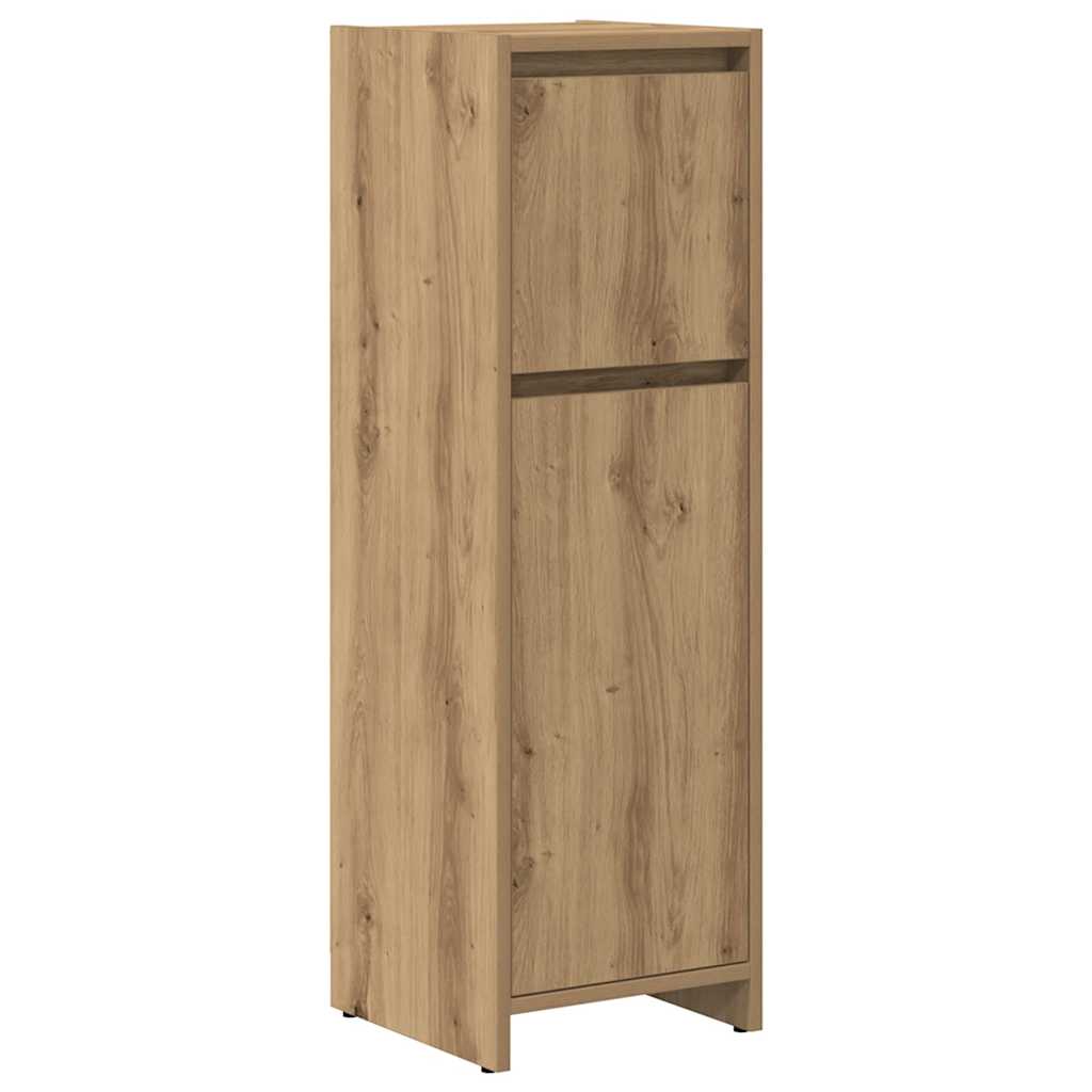 4 Piece Bathroom Furniture Set Artisan Oak Wood Based Panel