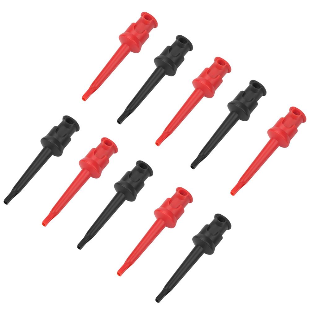 10pcs P5002 Multimeter Test Hook   Grabbers for SMt SMD IC D20 Cable Welding (Black&Red)