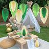 9PC/Set Mixed Color Boho Leaf Design Classroom Classroom Decorations Elegant Hanging Folding Leaves For Party 2 Colors