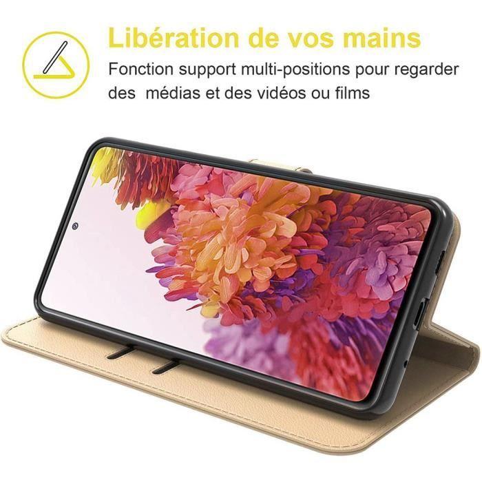 Coque de Protection - PROSHOP - Samsung S20 - Doré - Effet Cuir Souple - Anti-Choc