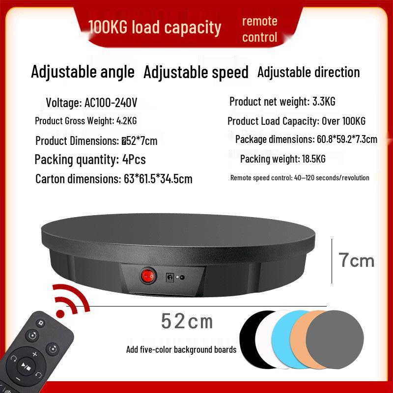 High-Capacity Electric Rotating Display Stand for Photography and Video