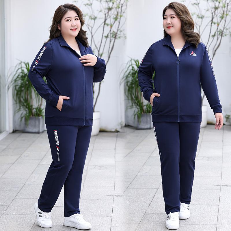 Women's Long Sleeve Zip Hoodie High Waist Sweatpants Loose Fit 2-Piece Set