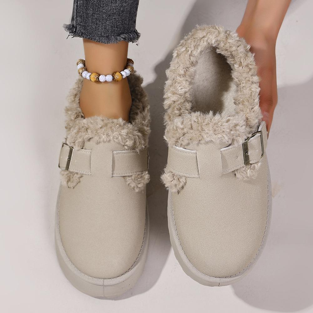 2025 Autumn & Winter New Fashion European and American Style Fleece-Lined Shearling-Lined Thickened Warm Women's Snow Boots