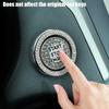 2Pcs/set Car Start Switch Button Sticker Rhinestone Ring Circle Trims Protective Cover Diamond Decorative Decal Auto Accessories
