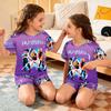 Set Pijamale Copii de Vară Kpop Demon Hunters Imprimat Copii Gât Rotund Mânecă Scurtă Topuri Pantaloni Scurți 2 buc Seturi Tricouri Casual Fete de Vară