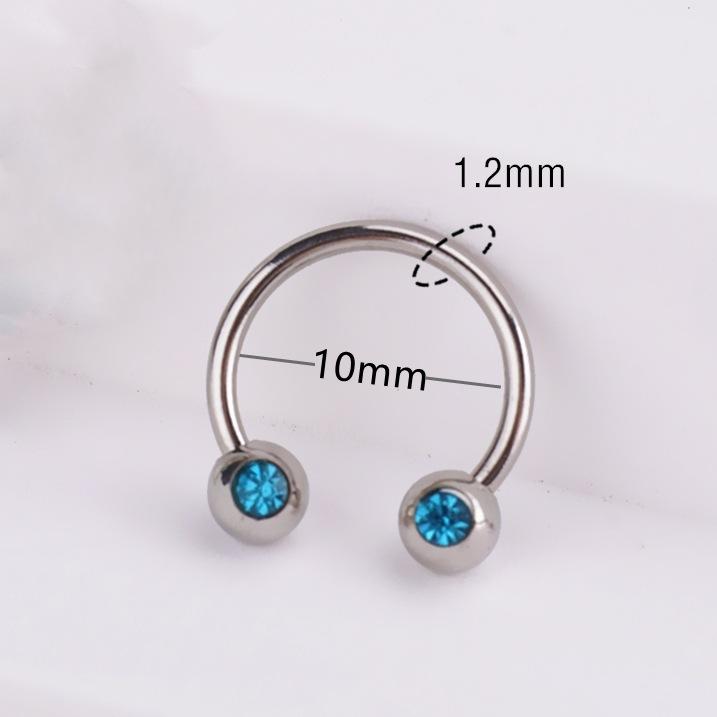 Heart Pearl Nose Rings Pointed Cone Love Lip Pierced Horseshoe Ring Skull Butterfly Nose Septum Piercing Earrings Tragus Jewelry