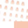 24Pcs/Set Quick Nails Short Simple French White Edge False Nials Sticker Wearable Waterproof Manicure Finished Nails