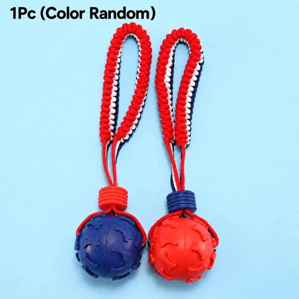 TPR Dog Chew Toy Teeth Cleaning Dog Training Ball Pet Bungee Rope Ball  for Small Medium Large Dog