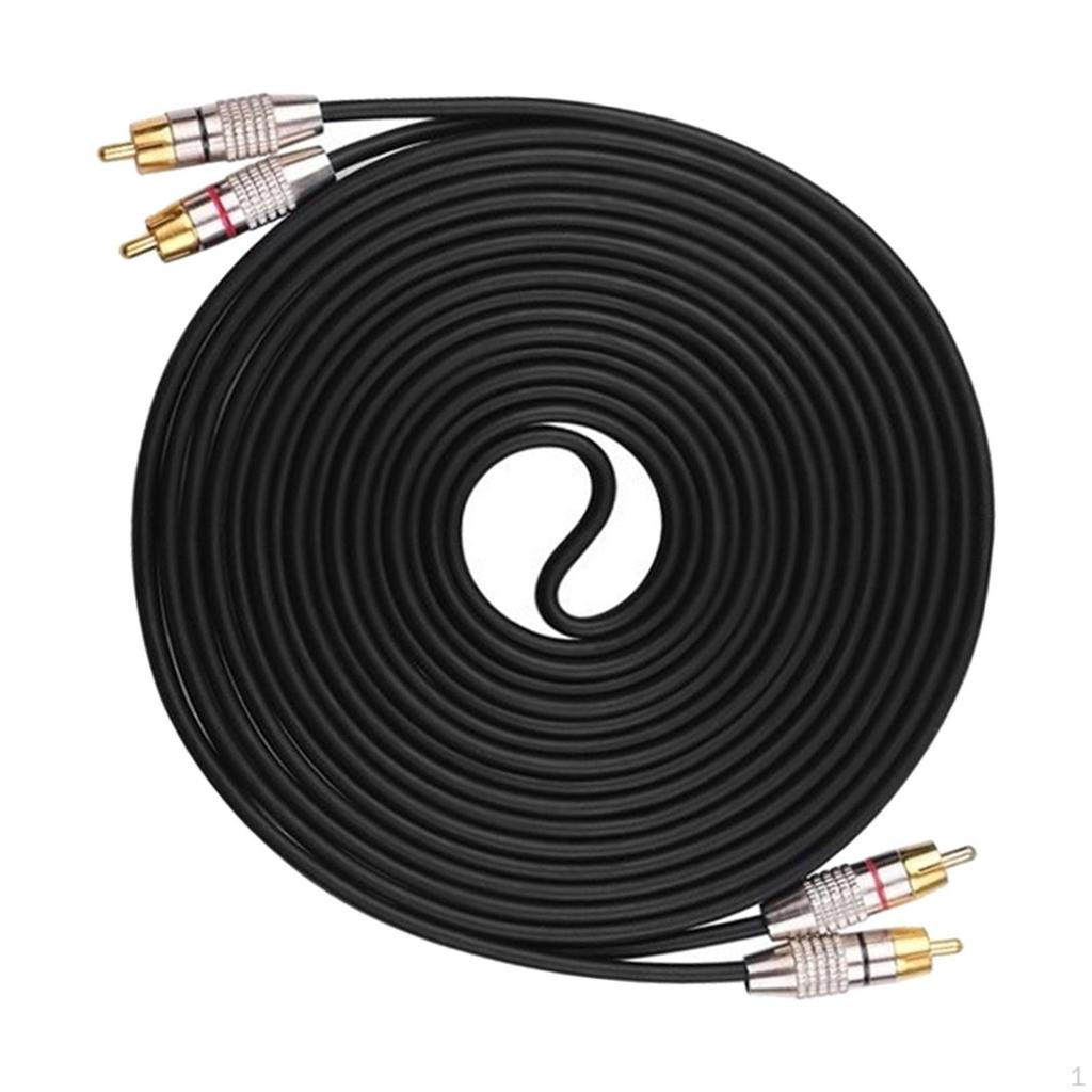 2 to Stereo Audio Cable Cord, Professional Male Multipurpose Durable Cord Adapter for Home