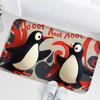 Fun Cat Penguin Bathroom Door Mat Anti Slip Floor Mat Absorbent Long Carpet Suitable for Bathrooms Kitchens Indoor Spaces