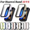 Sklo+Pouzdro pro Huawei Band 10 9 8 Tvrzené sklo Ochrana obrazovky Pevný PC ochranný nárazník pro Huawei Band10/9/8 Příslušenství