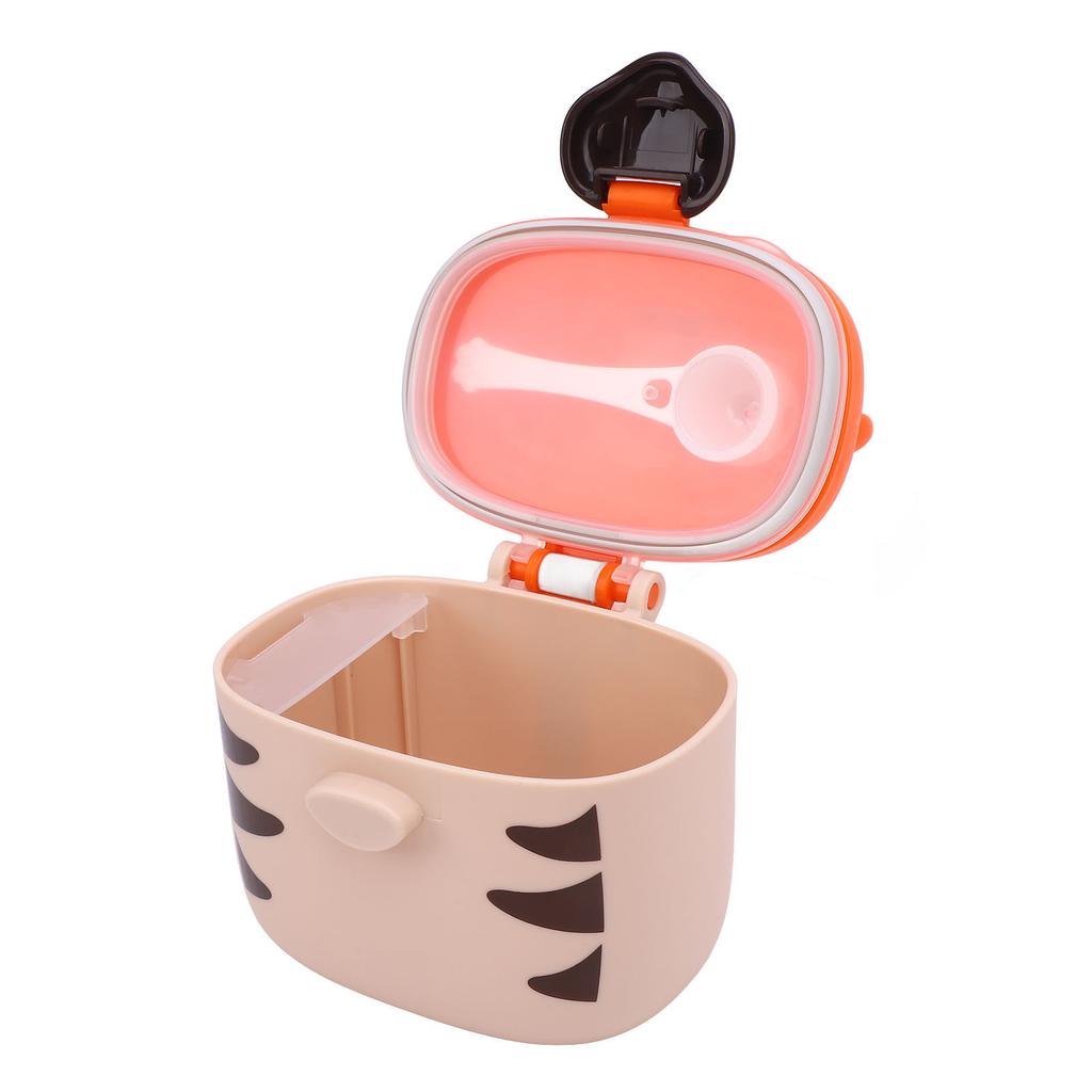 Cartoon Tiger Design Baby Formula Dispenser Large Capacity Portable Milk Powder Dispenser Container