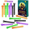 20 Stück Halloween-Süßigkeiten Plastik Mini-Seifenblasenstäbe Leere nachfüllbare Seifenflasche Kleinigkeiten Preise Seifenblasen-Zubehör Party