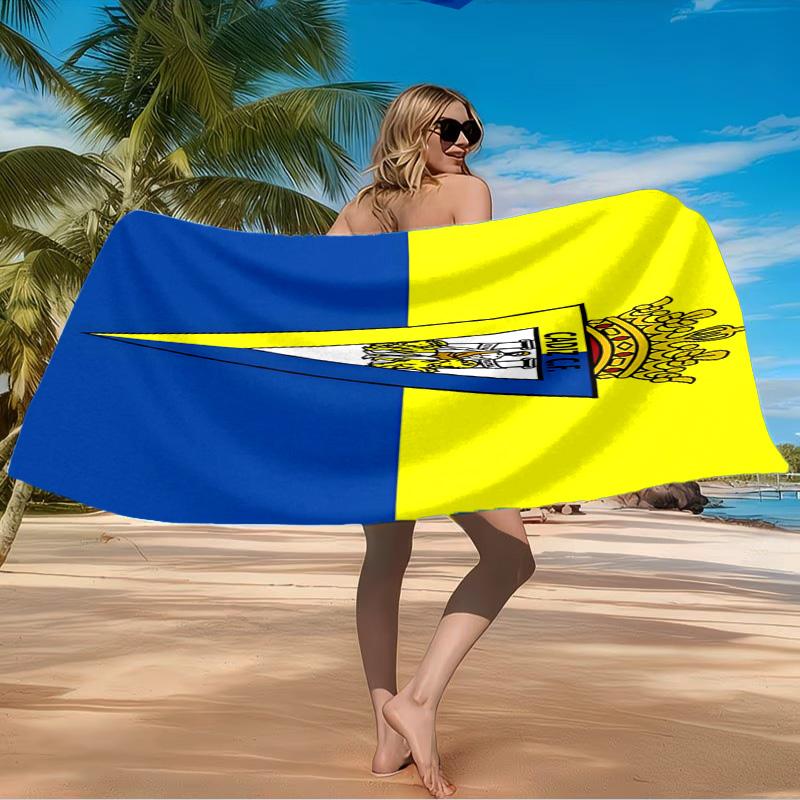 Cadiz Cf Badge Design Beach Towel Microfiber Beach Towel, Lightweight and Quick-Dry, for Summer Travel, Swimming Pool Fan Birthday Gift