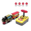 New Style Remote Control Rc Electric Small Train Toys Set Connected With Wooden Railway Track Interesting Present For Children Y