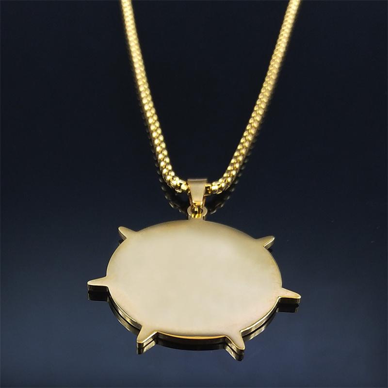 Witchcraft Astrology Stainless Steel Chain Necklaces 7 Point Star Gold Color Pendant Necklace Women/Men jewlery acier N531S02