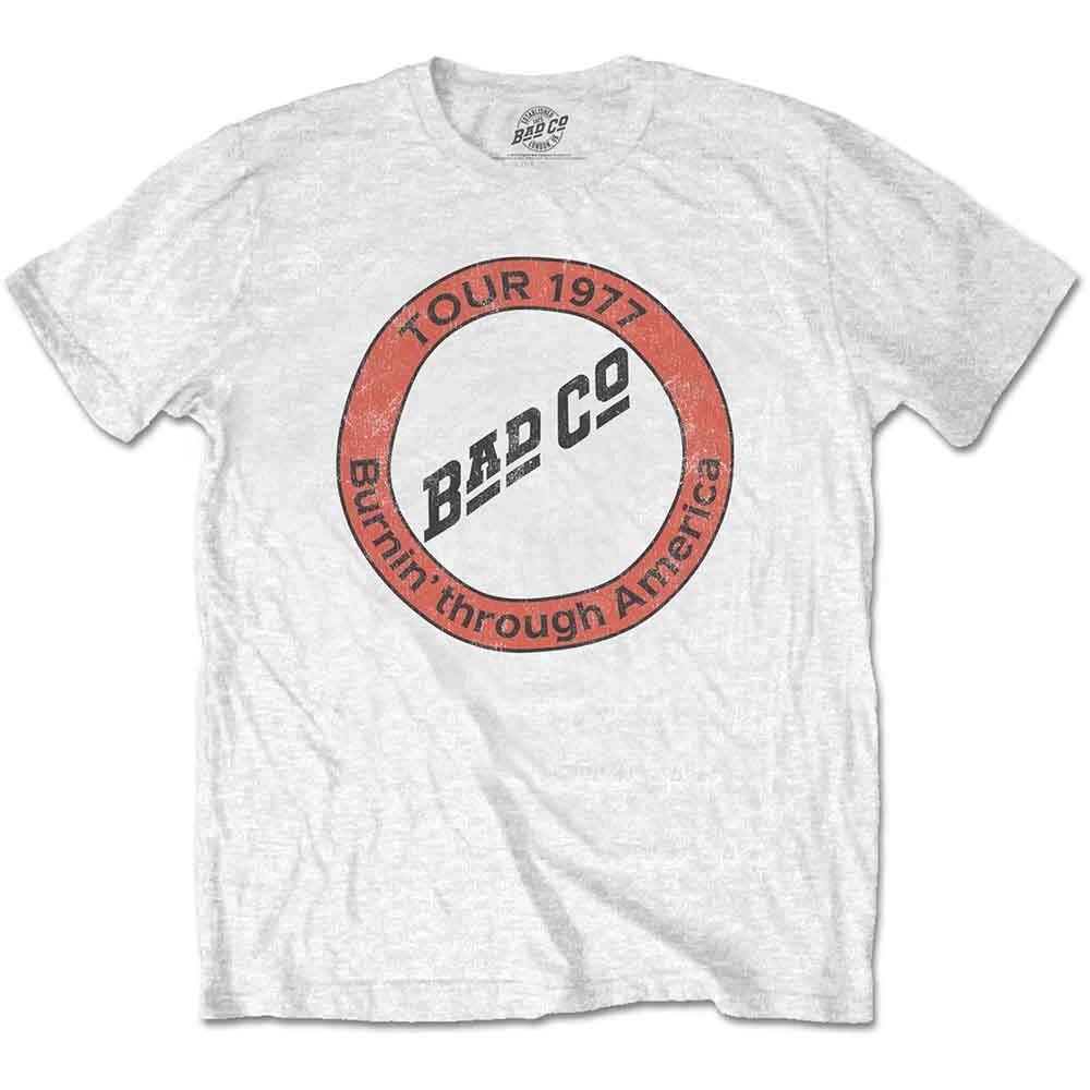T-Shirt # L Unisex White # Burnin Through America L