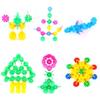 100pcs/lot Plastic Snowflake Building Blocks for Kids Construction Toys Children 3D Puzzle Kindergarten Baby Assembly Toy Game
