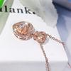 Necklace Decoration, Women's Heart-shaped Full Diamond Short Collarbone Chain, Simple Temperament Internet Celebrity Love Pendant