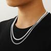 Minimalistische europäische & amerikanische Edelstahl Schlangenkette Halskette - Temperamentvolle Mode Schlüsselbeindesign.