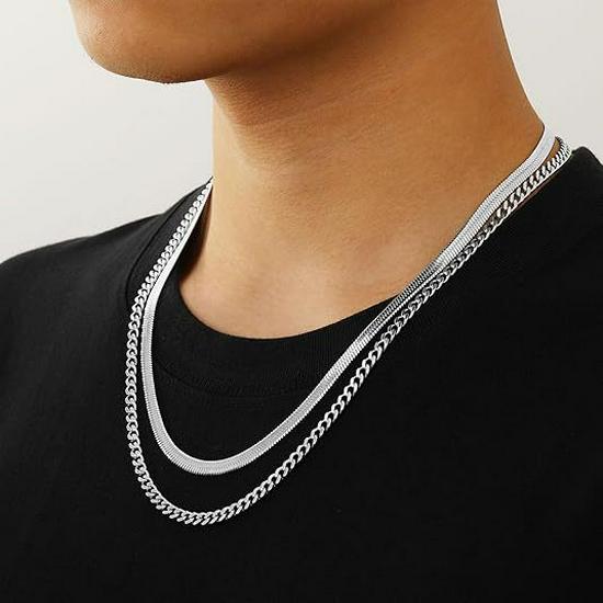 Minimalistische europäische & amerikanische Edelstahl Schlangenkette Halskette - Temperamentvolle Mode Schlüsselbeindesign.