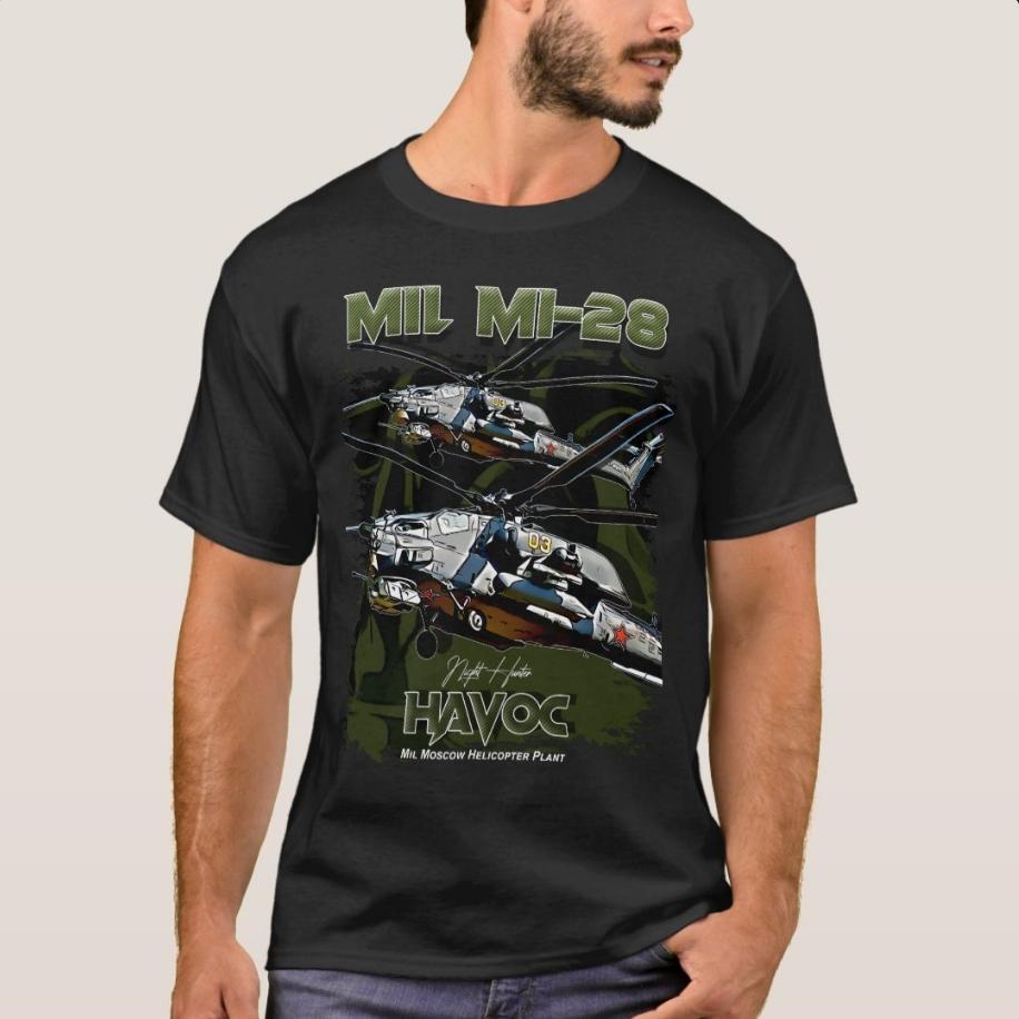 

Russian Mil Mi28 Havoc Attack Helicopter TShirt 100 Cotton ONeck Summer Short Sleeve Casual Mens Tshirt Size S3XL S