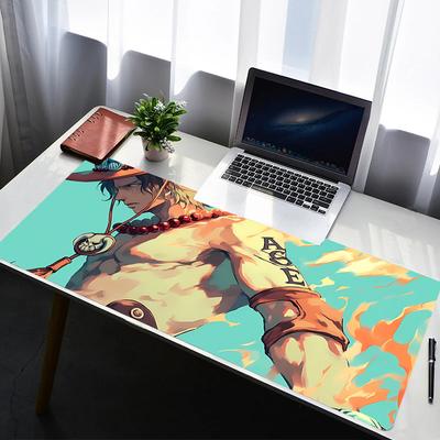 Mauspad Büro PC Gaming Zubehör Tastaturunterlage Cartoon Anime Druck One Piece PortgasD Ace Mauspad Laptop Schreibtisch Mauspads