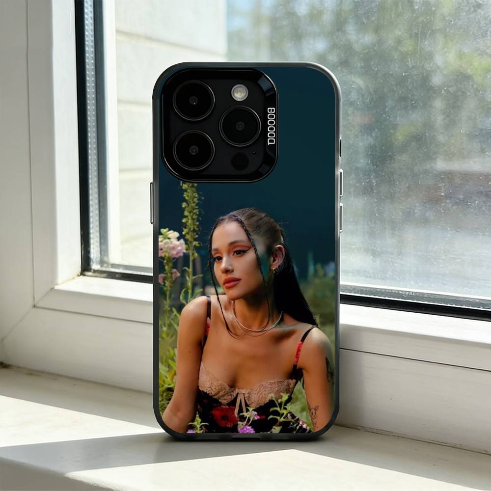 Ariana G-Grande Singer Phone Case For iPhone 17,16,15,14,13,12,11 Plus,Pro Max,XS,Colorful Silver Phone Case Funda Cover